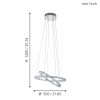 EGLO โคมไฟห้อยเพดาน LED VARRAZO 31667 - Image 2