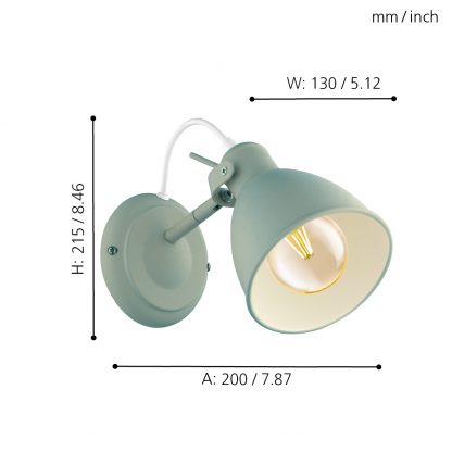 EGLO โคมไฟติดผนัง PRIDDY-P 49096 - Image 2