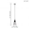 EGLO โคมไฟห้อยเพดาน FRAMPTON 1 49154 - Image 2