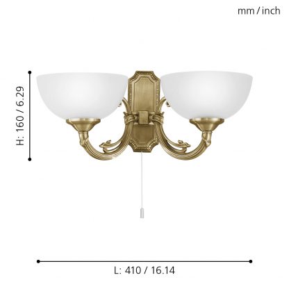 EGLO โคมไฟติดผนัง SAVOY 82752 - Image 2