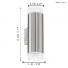 EGLO โคมไฟติดผนัง LED RIGA-LED 92736 - Image 2