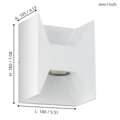 EGLO โคมไฟติดผนัง LED MORINO 93318 - Image 2