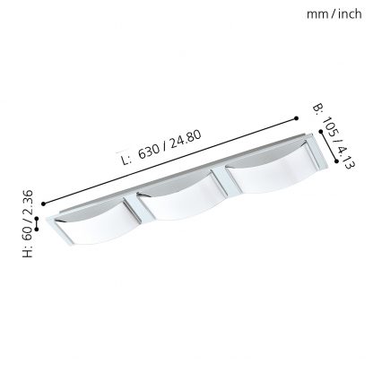 EGLO โคมไฟติดผนังหรือพดาน LED WASAO 94467 - Image 2