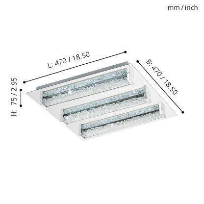 EGLO โคมไฟติดเพดาน LED CARDITO 95488 - Image 2