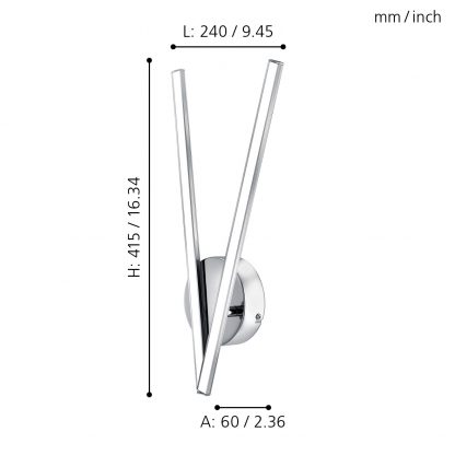 EGLO โคมไฟติดผนัง LED PARRI 96321 - Image 2