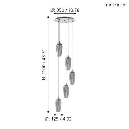 EGLO โคมไฟห้อยเพดาน LED FARSALA 96345 - Image 2