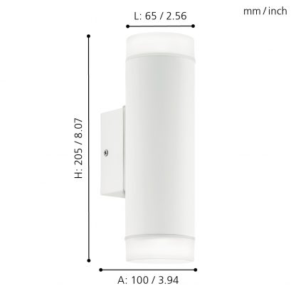 EGLO โคมไฟติดผนัง LED RIGA-LED 96504 - Image 2