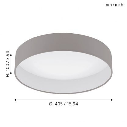 EGLO โคมไฟติดเพดาน LED PALOMARO 1 96539 - Image 2