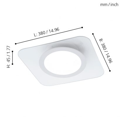 EGLO โคมไฟติดเพดาน LED REDUCTA 96935 - Image 2