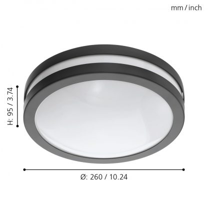 EGLO โคมไฟติดผนังหรือพดาน LED LOCANA-C 97237 - Image 2