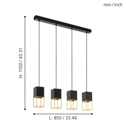 EGLO โคมไฟห้อยเพดาน LED MONTEBALDO 97734 - Image 2